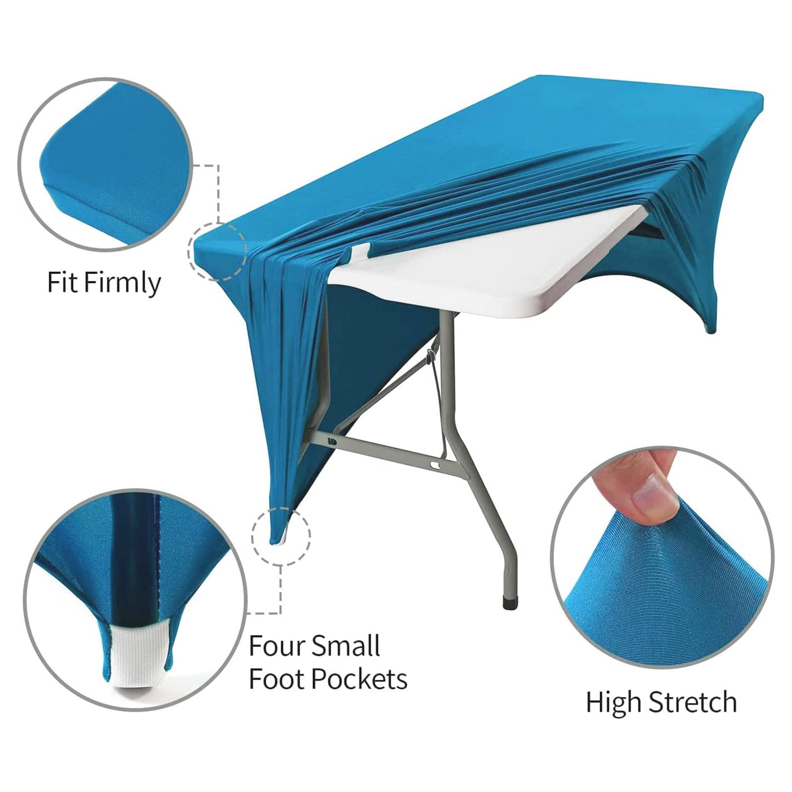 Newthinking 6FT Stretch Tablecloth for Craft Spandex Stretch Table Cloth - Image 3