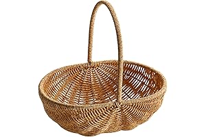 Garden Harvesting Basket, Woven Picnic Fruits Bathroom Basket