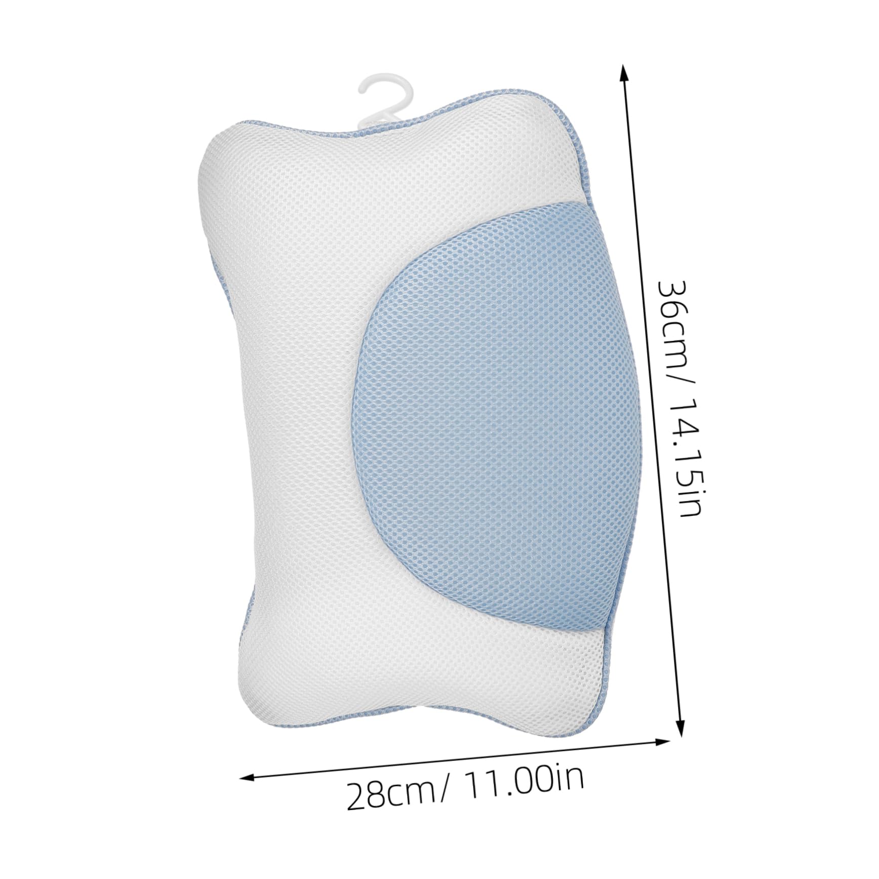 Beaupretty Oreiller de Bain à Ventouse, Oreiller Repose-tête Ergonomique en Polyester Monofilament et Silicone, Léger, pour Spa et Usage Extérieur, Epeautre pour Rembourrage