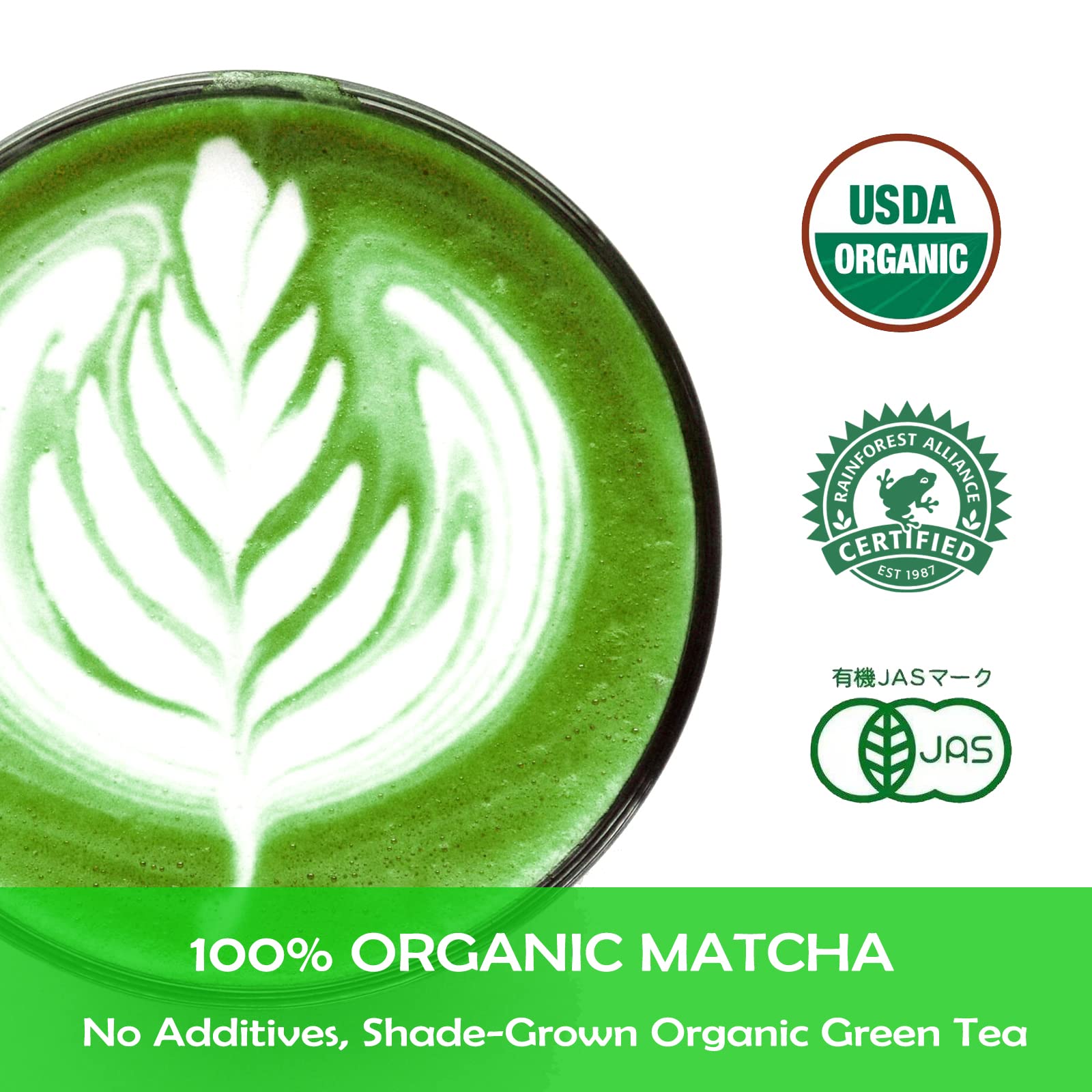 CAMEL Certified Organic Matcha Green Tea Powder Matcha Culinary Grade 4 oz First Harvest Pure Matcha Powder Unsweetened — view 5