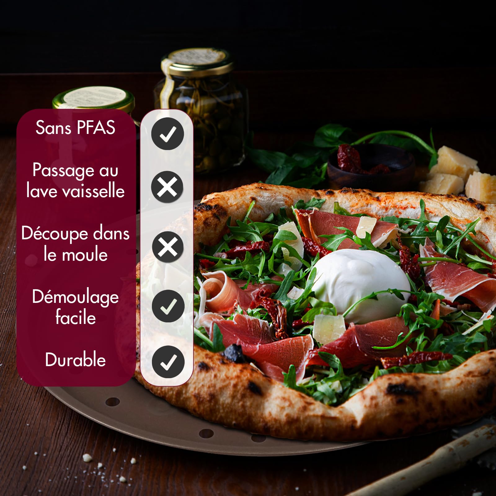 Paderno World Cuisine 11-7/8-Inch Non-Stick Perforated Baking Sheet, PTFE and PFOA-Free