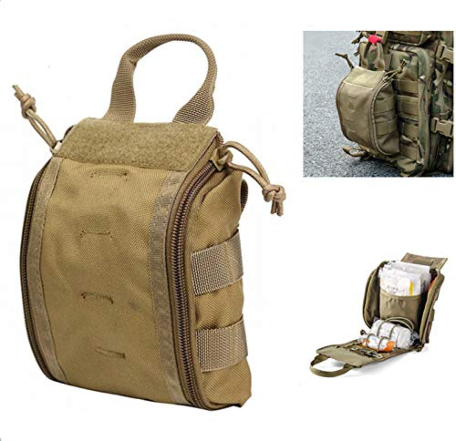 Trousse de Premiers Secours Tactique Molle 1000d, Sac D'Accessoires Médicaux, pour La Chasse Randonnée Survie Modulaire