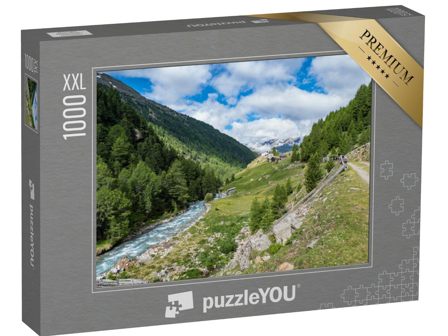 Puzzle 1000 pièces XXL « Un Paysage Estival de rêve dans Les Alpes de l'Ötztal »