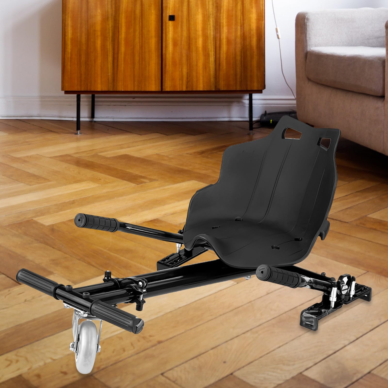 TOYANDONA Sedile Sostitutivo per Kart Autobilanciante in Pp Nero, Accessorio per Monopattino Elettrico e Go-kart, Sedile da Corsa Confortevole e Resistente, Facile Installazione per Uso