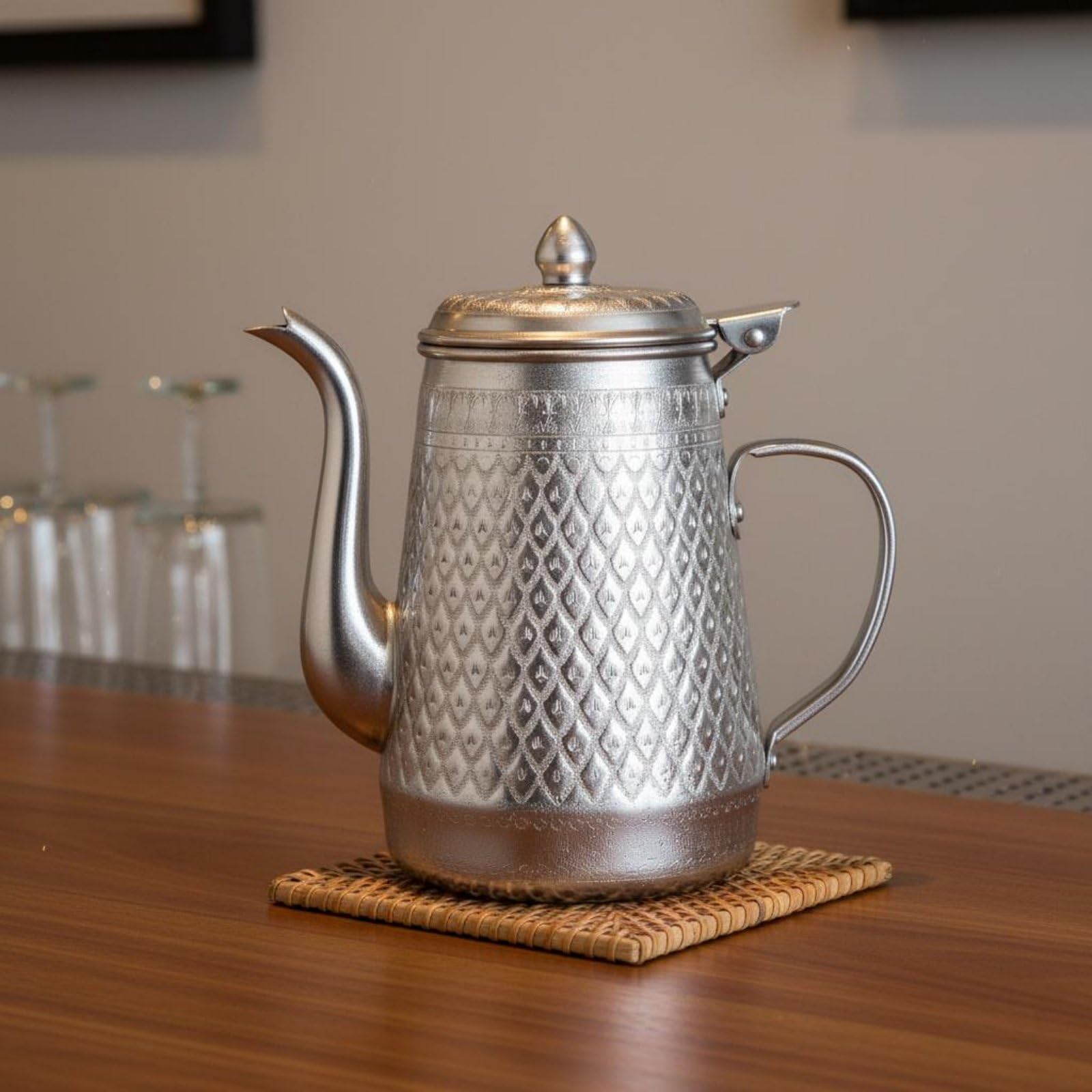 Jarra para Bebidas Jarra Tetera Recipiente Jarrón de Servir de Aleación de Estaño con Acabado y Preciso para Agua Fría O Cerveza Apto para y Uso Doméstico, Oro