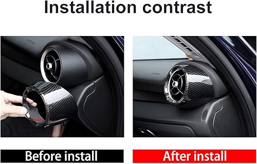 Miniatura 10 de Cubierta de salida de ventilación de aire acondicionado lateral de coche, 2 piezas para Alfa Romeo Giulia 2016-2018 Accesorios de automóvil (plata