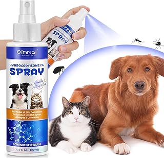Pet Hydrocortisone Spray for Dogs & Cats 120ml, Natural Soothes Hot Spots, Rashes & Skin Irritations, Reduces Topical Infl...