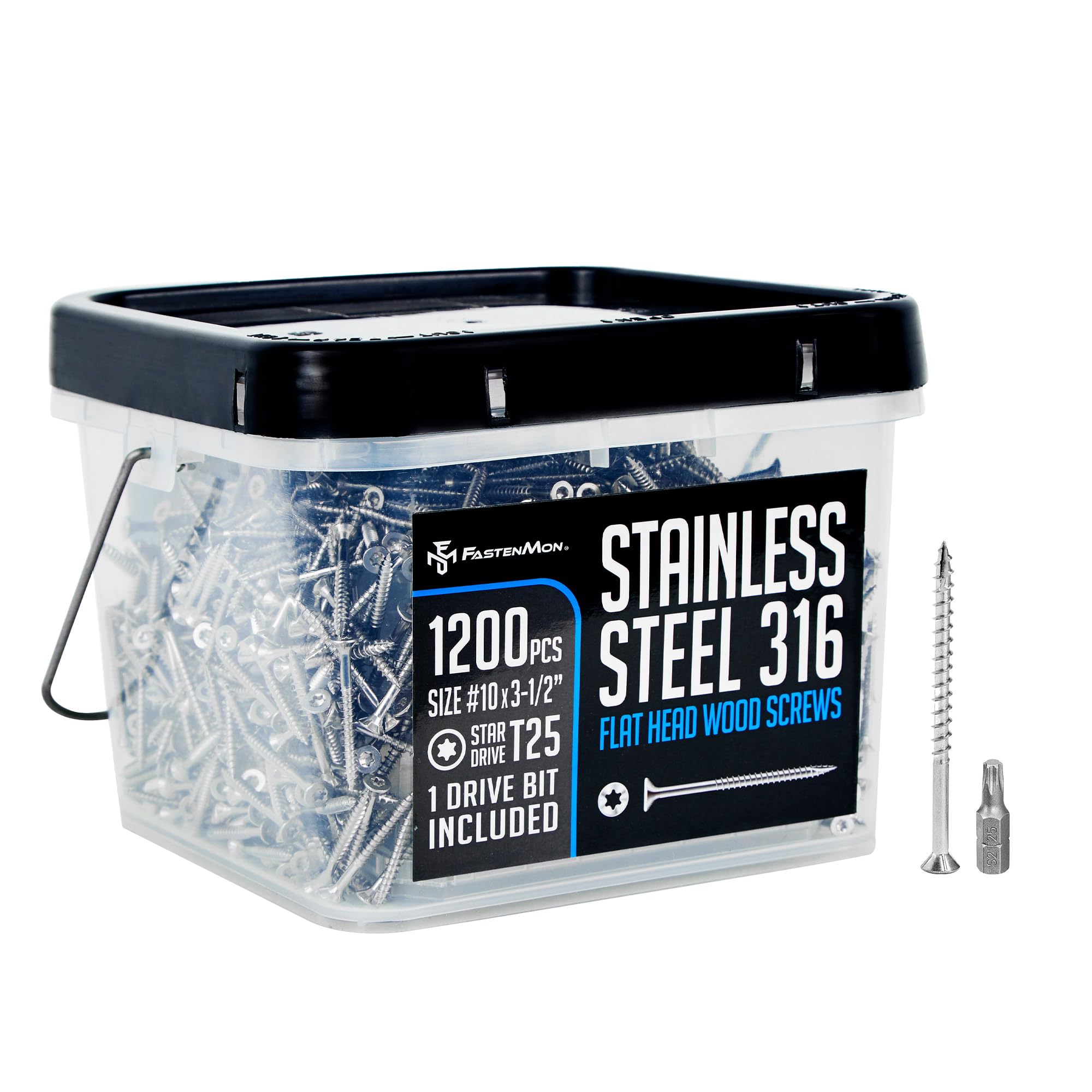 Marine Grade Stainless Steel Wood Screws - 100 Pack -13