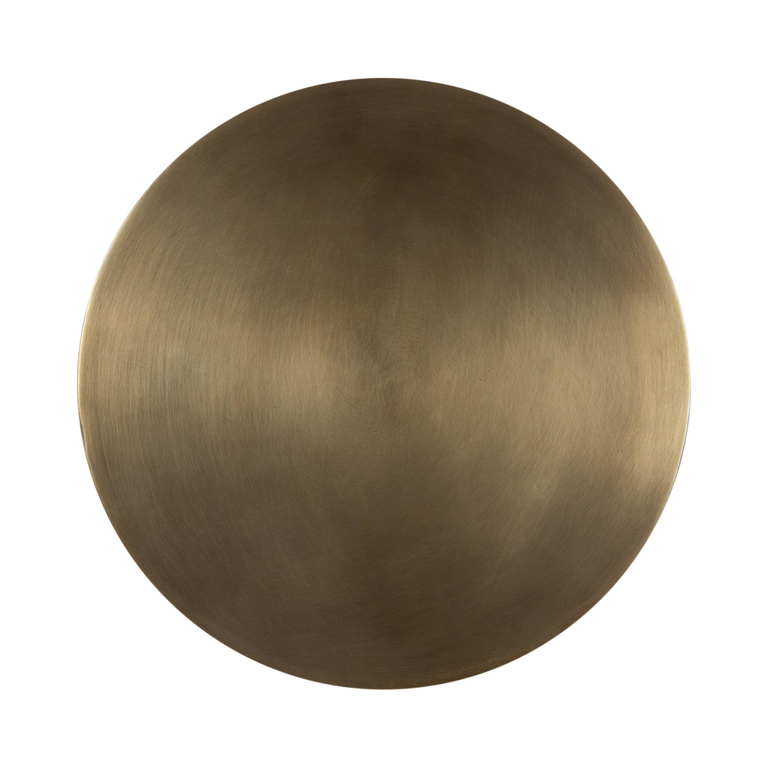 Kate and Laurel Zavalia Modern Metal Round Side Table, 13 x 13 x 22, Antique Brass, Sculptural Circle End Table for Use as Unique Bedroom Nightstand or Pedestal Martini Table