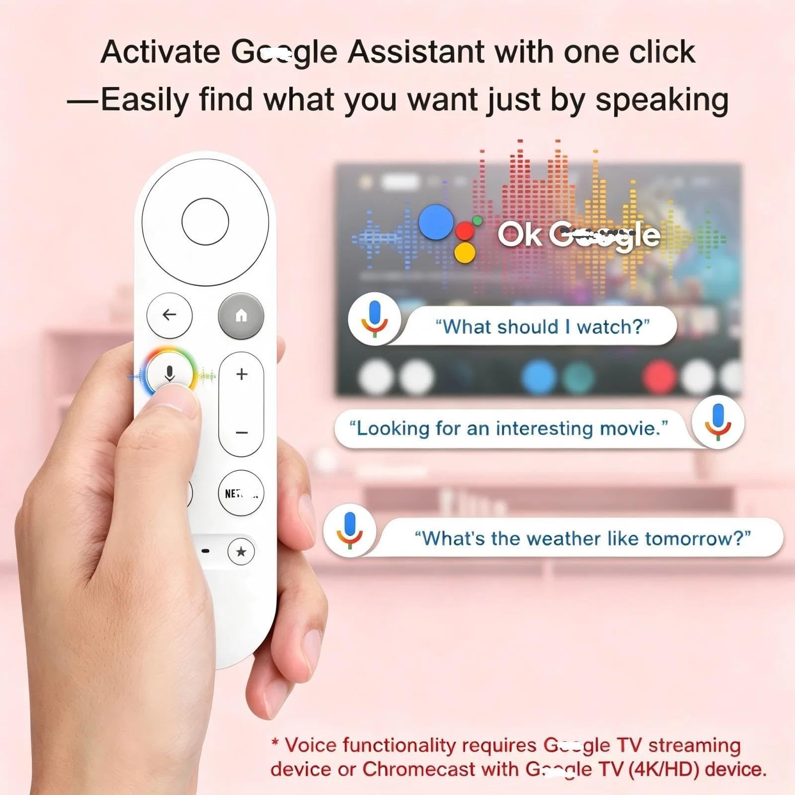 Sostituzione del telecomando vocale 1PC for G00gle Chromecast