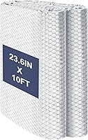 DGSL Double Reflective Bubble Foil Insulation 23.6" x 10ft: Aluminum Radiant Barrier for Windows, Garage Doors, RV, Roof - Heat Block Summer & Winter
