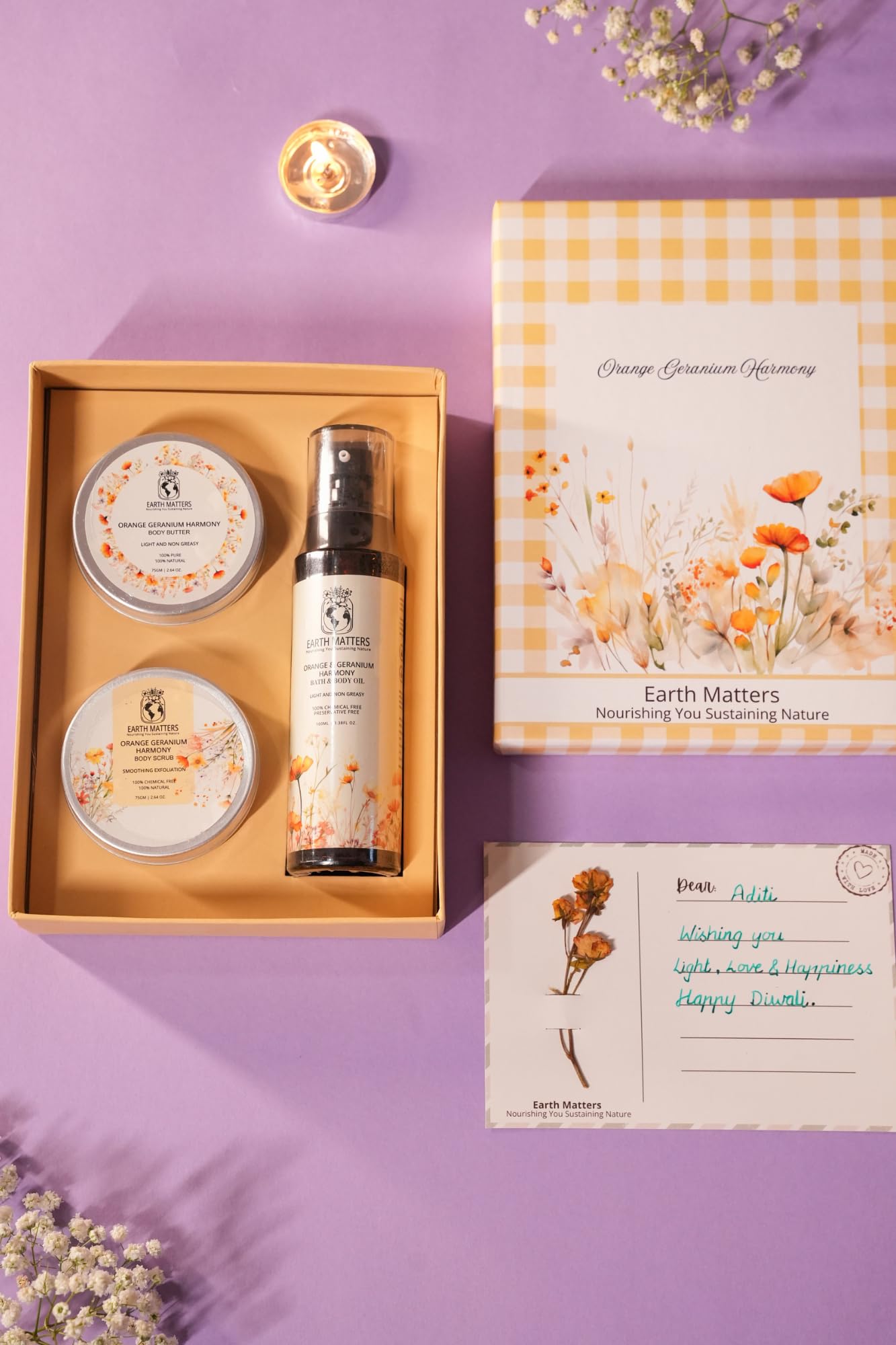 Orange & Geranium Harmony Gift Set (3 Pieces) – Valentine’s Day Special – Natural Skincare with Body Oil, Body Butter & Body Scrub – Refreshing Self-Care Gift for Women-image-18
