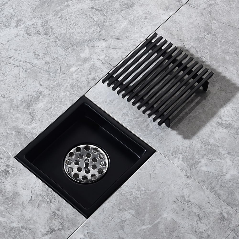 XBTGS 1 desagüe de suelo de ducha de acero inoxidable 304 de 15 cm, lineal antiolor, largo, para cocina e inodoro, 15 cm, diámetro 15 cm-A