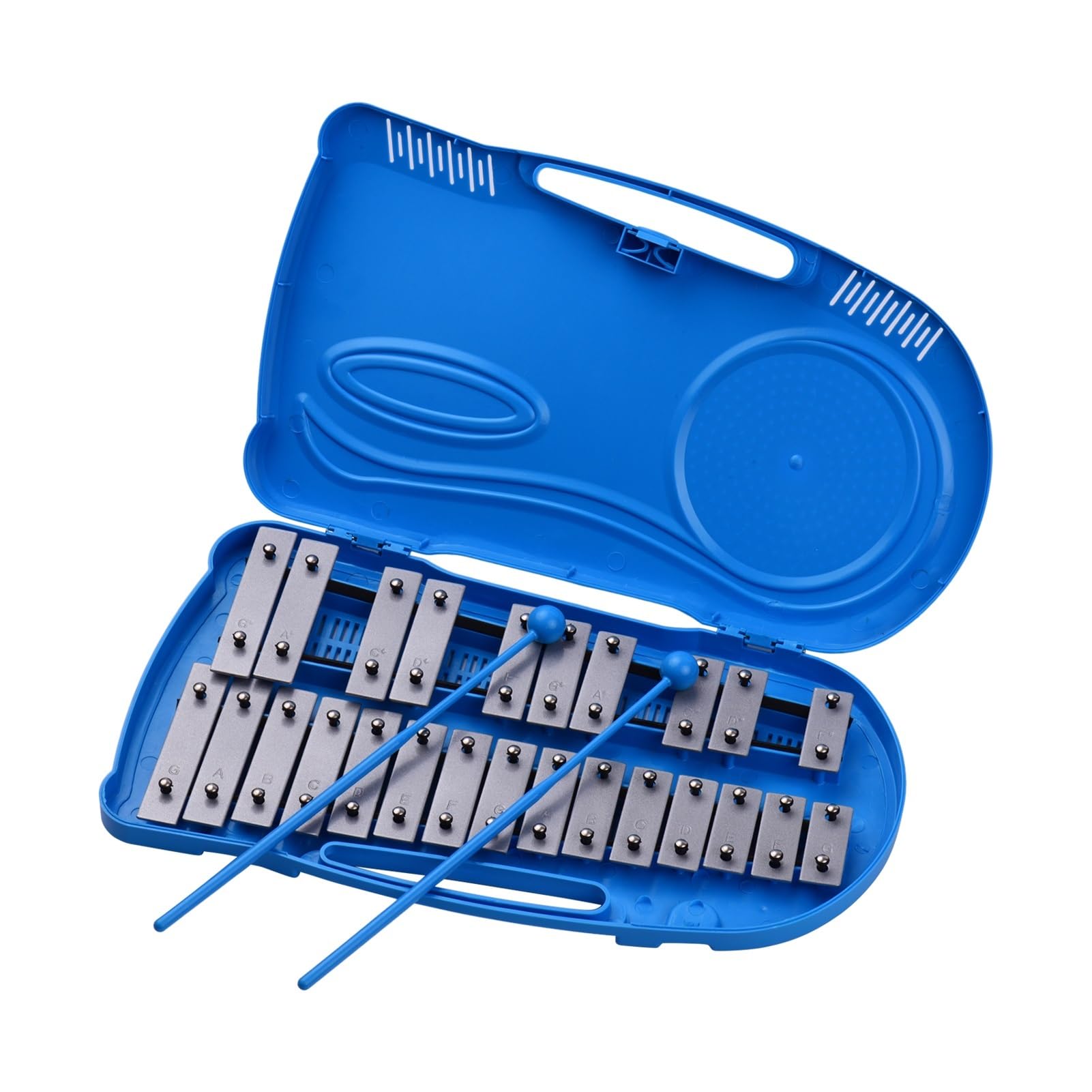 xilófono Instrumento De Percusión De Xilófono Glockenspiel De 25 Notas Instrumento De Enseñanza Educativa Temprana con Caja De Plástico 2 Mazos