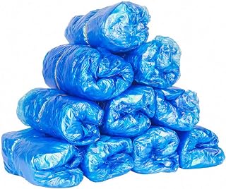 Shoe Covers Disposable -100 Pack (50 Pairs) Disposable Shoe & Boot Covers for Indoor Carpet Floor Protection Dust-Proof Outdoor Waterproof Slip Resistant Durable PE/polyethylene