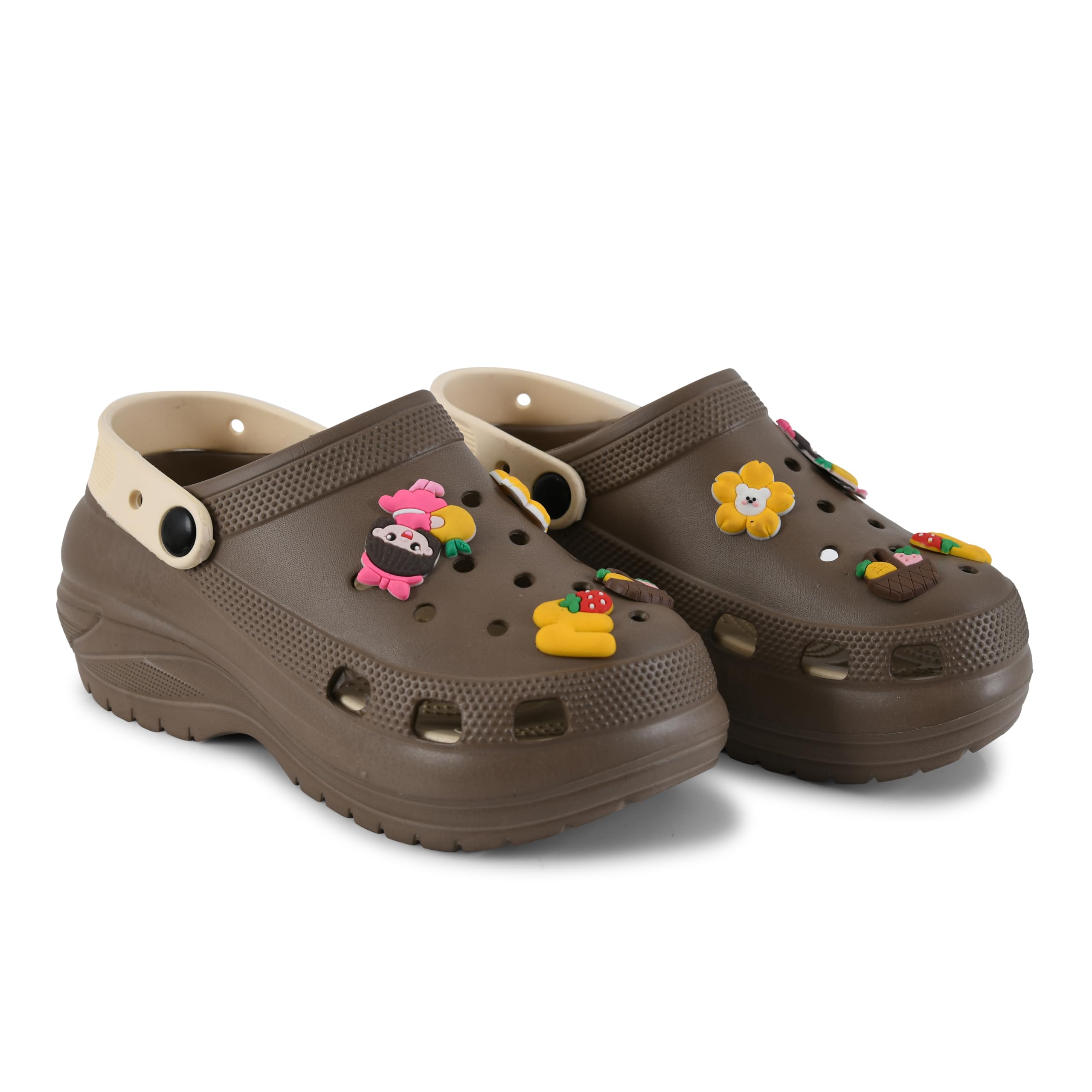 Cute Cartoon Embellished Fashionable Comfortable Lightweight and Funky Slip-On Clogs for Women & Girls-image-1