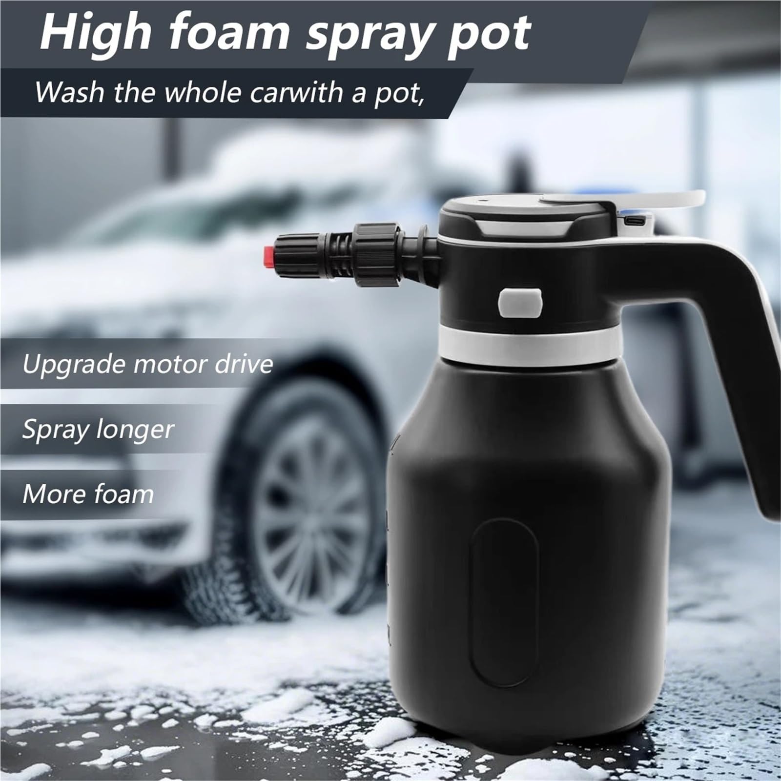 spryskiwacz szyby czołowe Samochód/motocykl/rower, 3 samochody/ładowanie Elektryczna myjka ciśnieniowa Auto-Boost pompa spryskiwacza