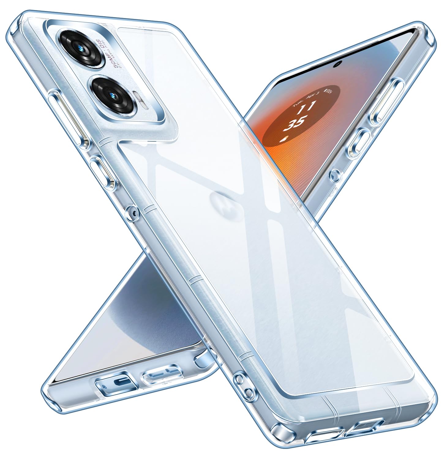 IVoler Cover Trasparente Anti-ingiallimento Per Motorola Moto Edge 50 Ultra | Antiurto Militare Sottile - 3
