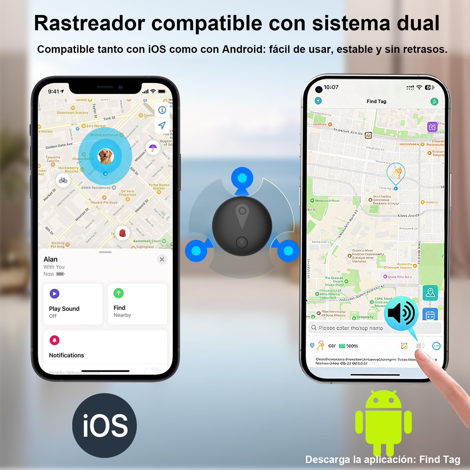 GPS Tracker Auto,Magnetisch GPS-Tracker Ohne ABO (Kompatibel mit iOS & Android),Globale Abdeckung Weltweite IP67 für Fahrzeuge,Motorräder/Fahrrad/Gepäck