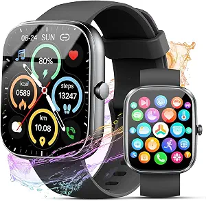 Smart Watch for Men and Women, 1.91" Fitness Tracker with Call Function, Heart Rate, Sleep Monitoring, IP68 Waterproof