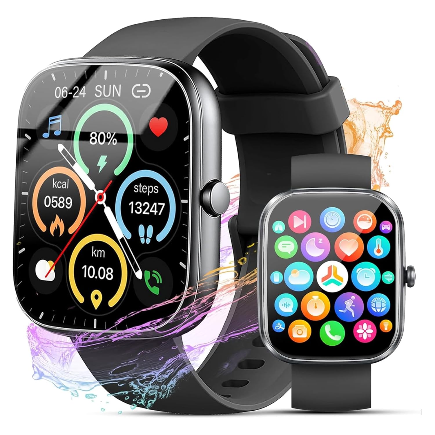 Smart Watch for Men Women 1 91Smartwatch with Answer Make Call Fitness Tracker with 100 Sport Modes Watches