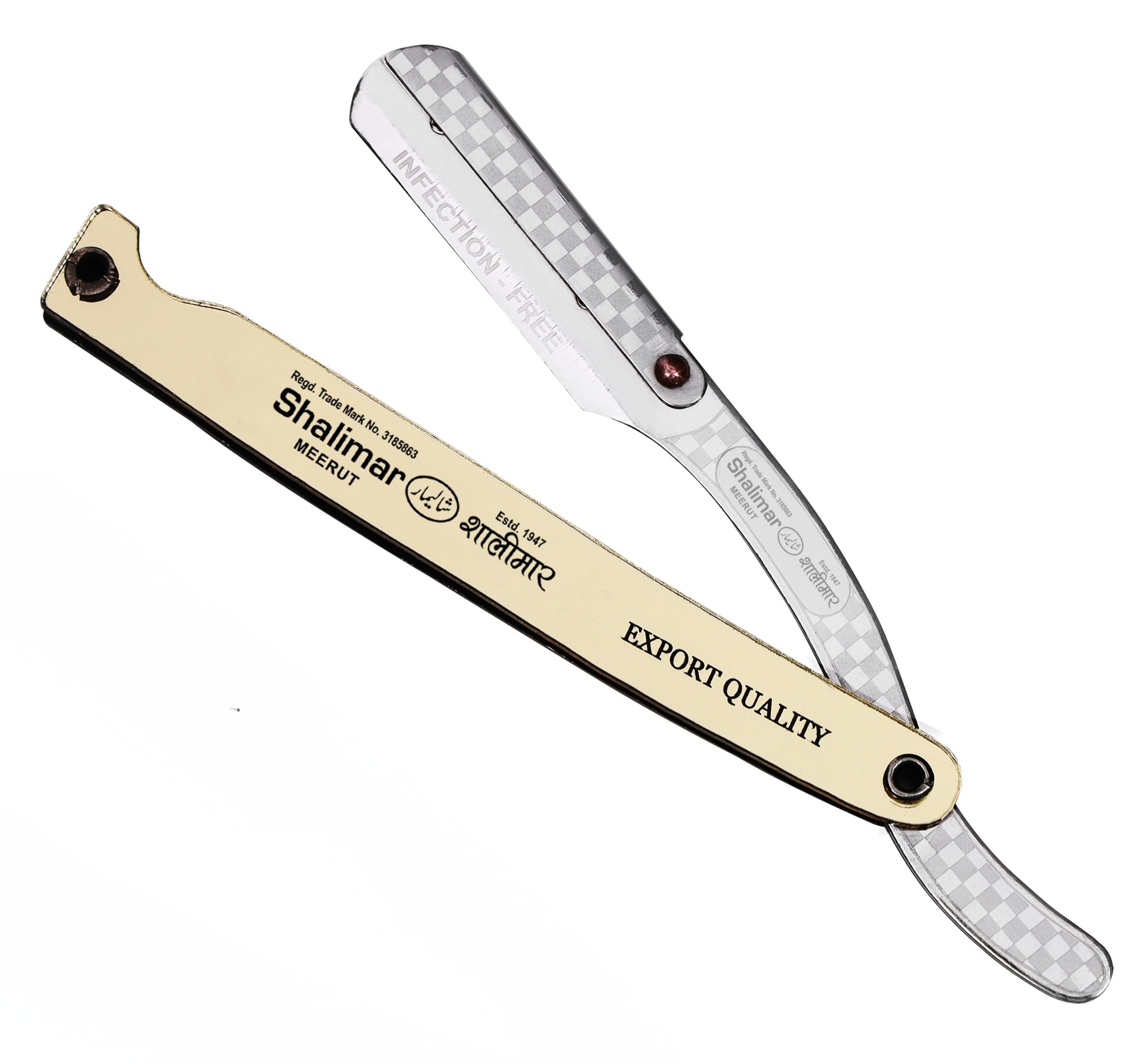 Shalimar Brand Professional Barber Salon Shaving Straight Edge Razor Barber Beard Shaping Razor Plastic Handle Stainless Steel Head For Men - Image 5 thumbnail