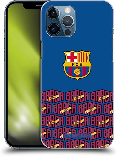 Head Case Designs Funda rígida con licencia oficial del FC Barcelona con logotipo y patrón de Forca Barca compatible con Apple iPhone 12 Pro Max