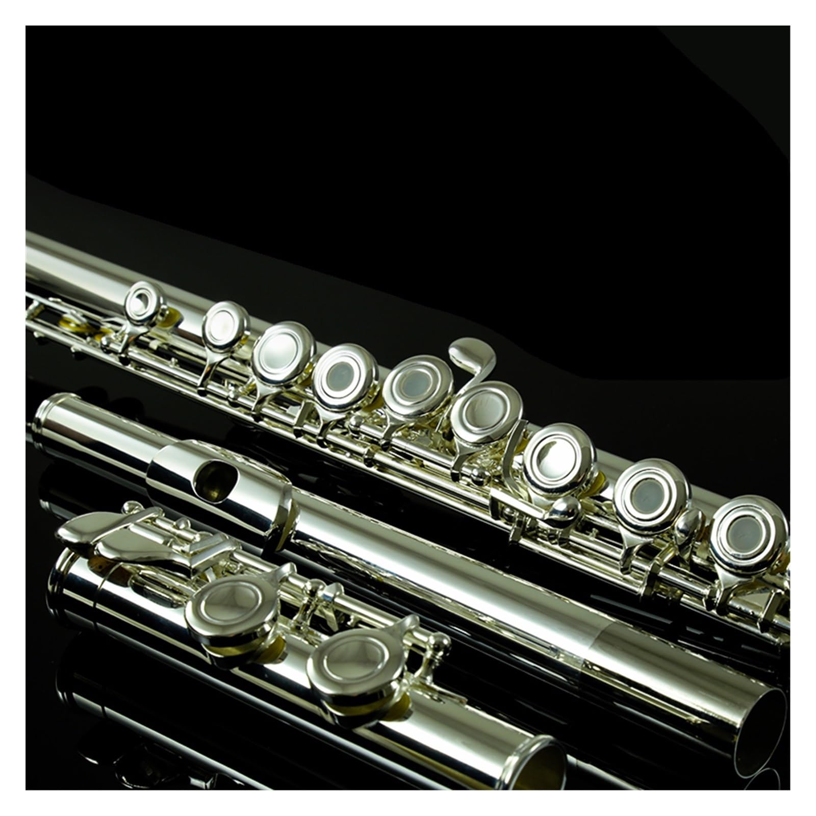 flauta de instrumento musical Instrumento de flauta para principiantes flauta de banda de escuela primaria chapada en plata de 16 agujeros