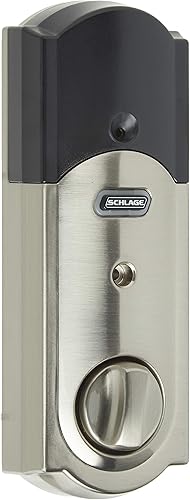 Cerradura de seguridad Schlage Connect Camelot con pantalla táctil y alarma incorporada BE469WKVCAM716 Aged Bronze, Bright Brass, Bright Chrome,