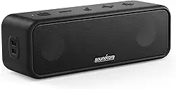 soundcore Anker 3 Alto-Falante Bluetooth Portátil, IPX7 à Prova d'Água, 24H de Bateria, Drivers de Titânio, PartyCast, BassUp, Equalização Personalizável - Ideal para Casa, Exterior e Praia