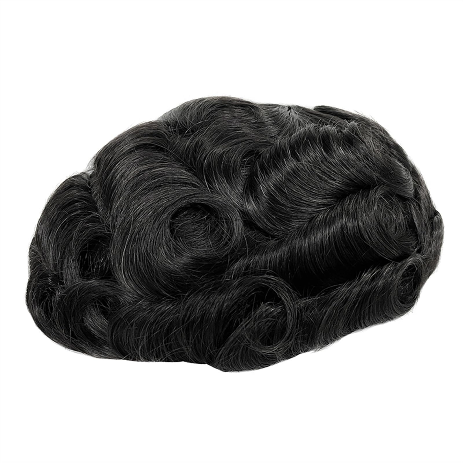 Tupecik męski Peruka męska z ludzkich włosów Fine Mono i podstawa NPU Tupecik męski Indian Remy Proteza Prosta / 30 mm fala System Treska Treski(Straight Hair 110%,7x10)
