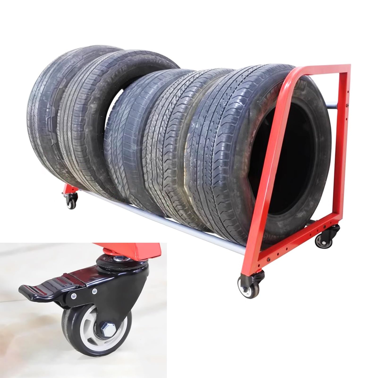 Amazon.com: NUNETH Heavy Duty 4 Fat Tire Rack, Garage Floor Tire ...