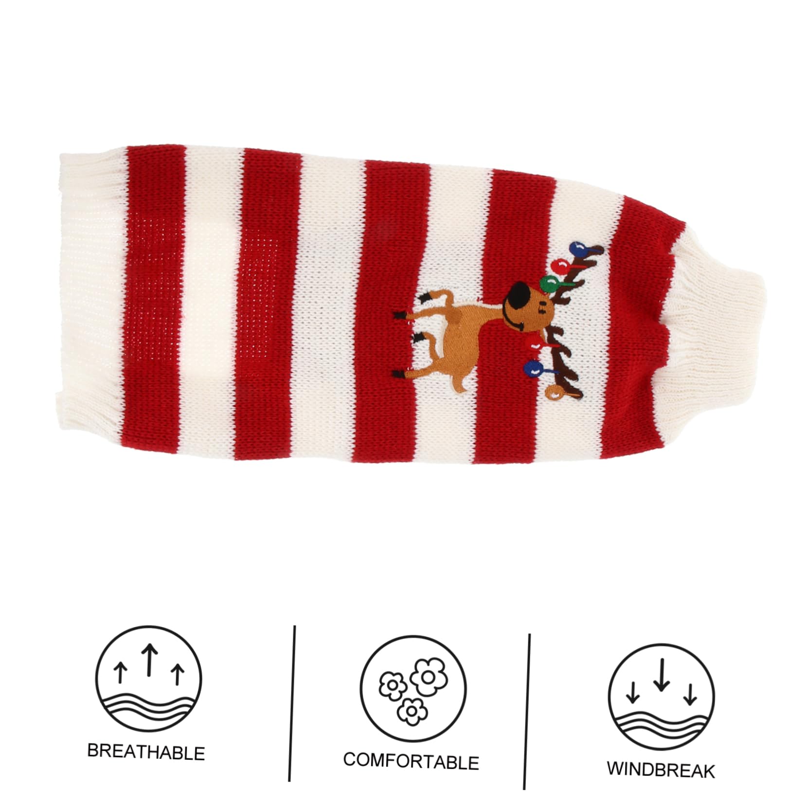 BESPORTBLE Suéter de Punto para Perro de Navidad Suéter de Mascotas de Invierno Color Rojo para Fiestas de Perros