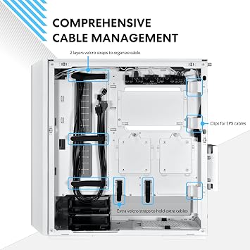 Lian Li Lancool 216 Mid-Tower Kasa - Yüksek Soğutma Performanslı, Hava Akışı Odaklı - 2 Ön 160 MM, 1 Arka 140 MM PWM Fan - 10 Adede Kadar Fan Desteği (LANCOOL 216R-W BEYAZ)
