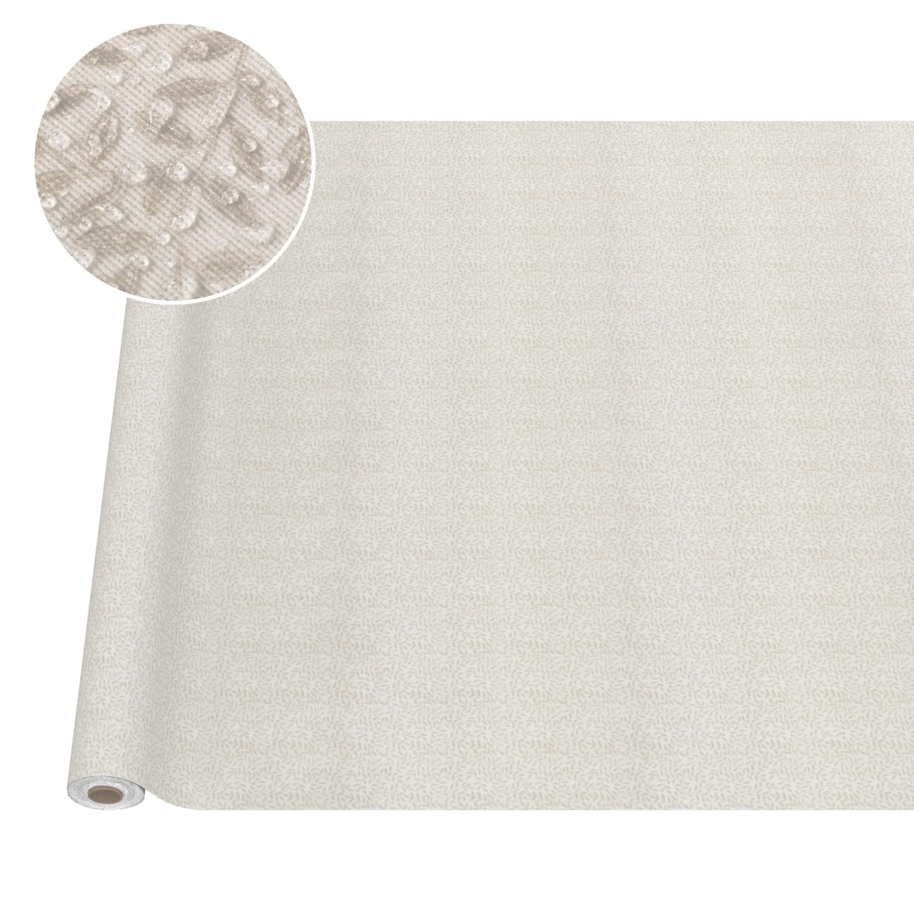 ANRO Mantel de Mesa Flora 70% Algodón 30% Poliéster Antimanchas Interior Exterior Cocina Jardín Bordes Cortados 400x140 cm