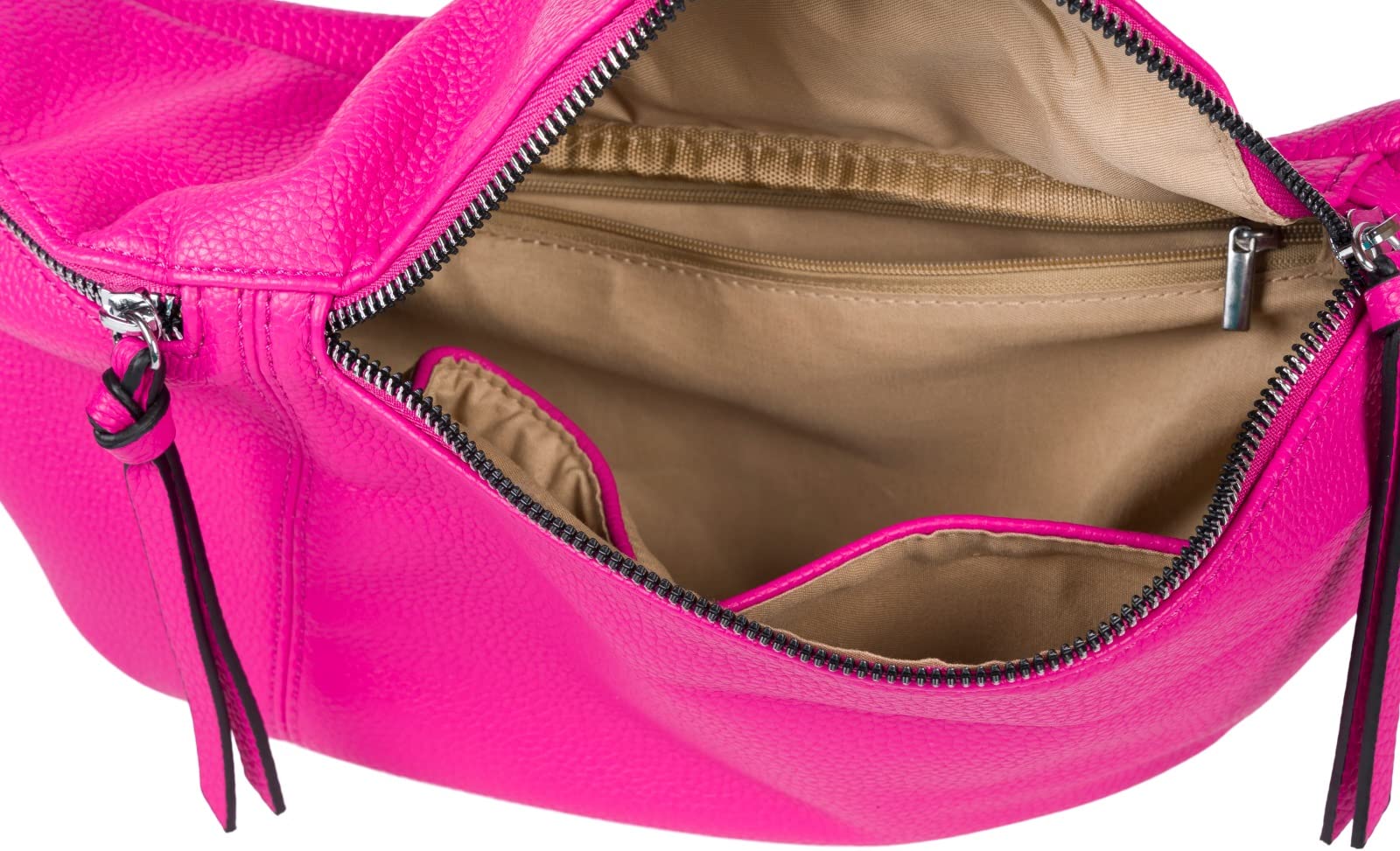 styleBREAKER Bolso bandolera media luna para mujer,Pink