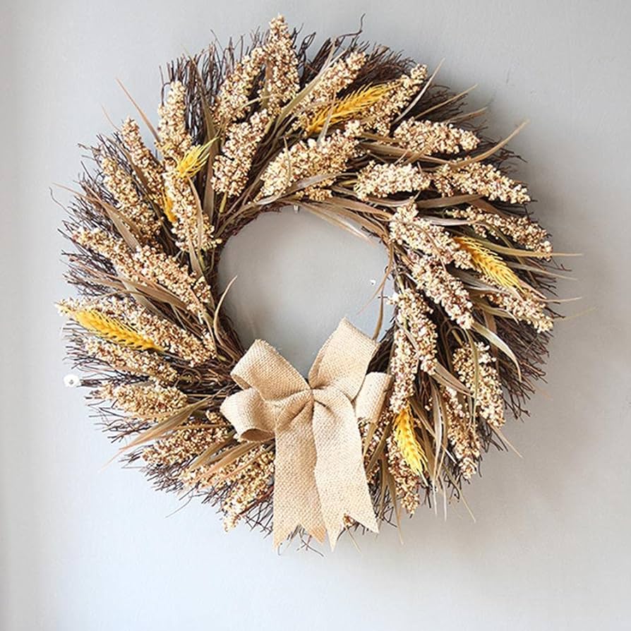 CIR OASES 20inch Thanksgiving Fall Wreath, Eucalyptus
