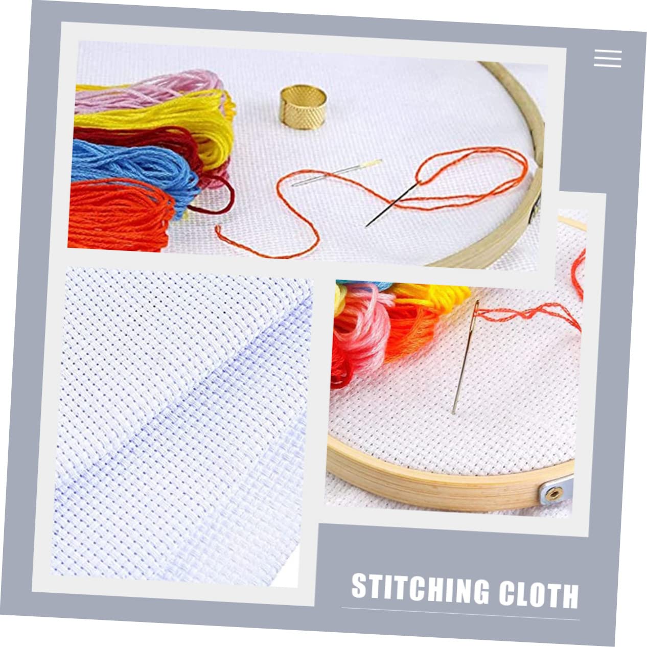 GLSTOY Embroidery Cloths Cross Stitch Fabric 14ct Embroidery Gridding Fabric Set