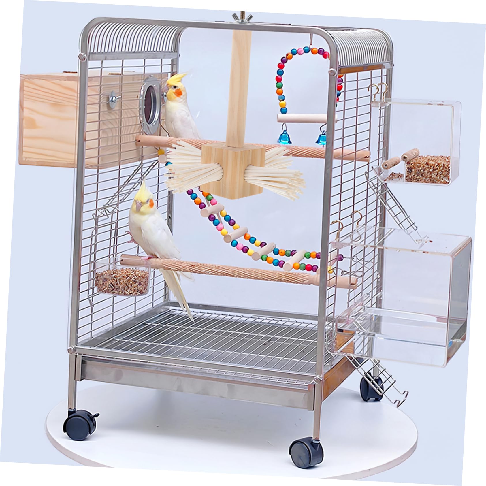 BESPORTBLE 4piezas Percha para Aves Soporte De Jaula para Periquitos y Cacatúas Estable y De Instalar Accesorio para y Ejercicio De Patas