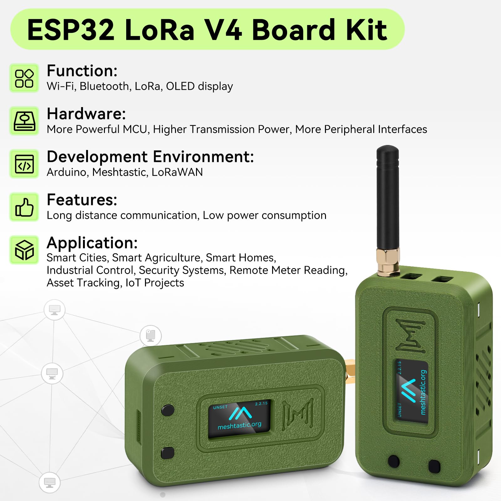 Carte De Développement Sans Fil ESP32-S3 LoRa WIFI Bluetooth SX1262 Lorawan Ble Connexion Rapide Type C 433 510mhz