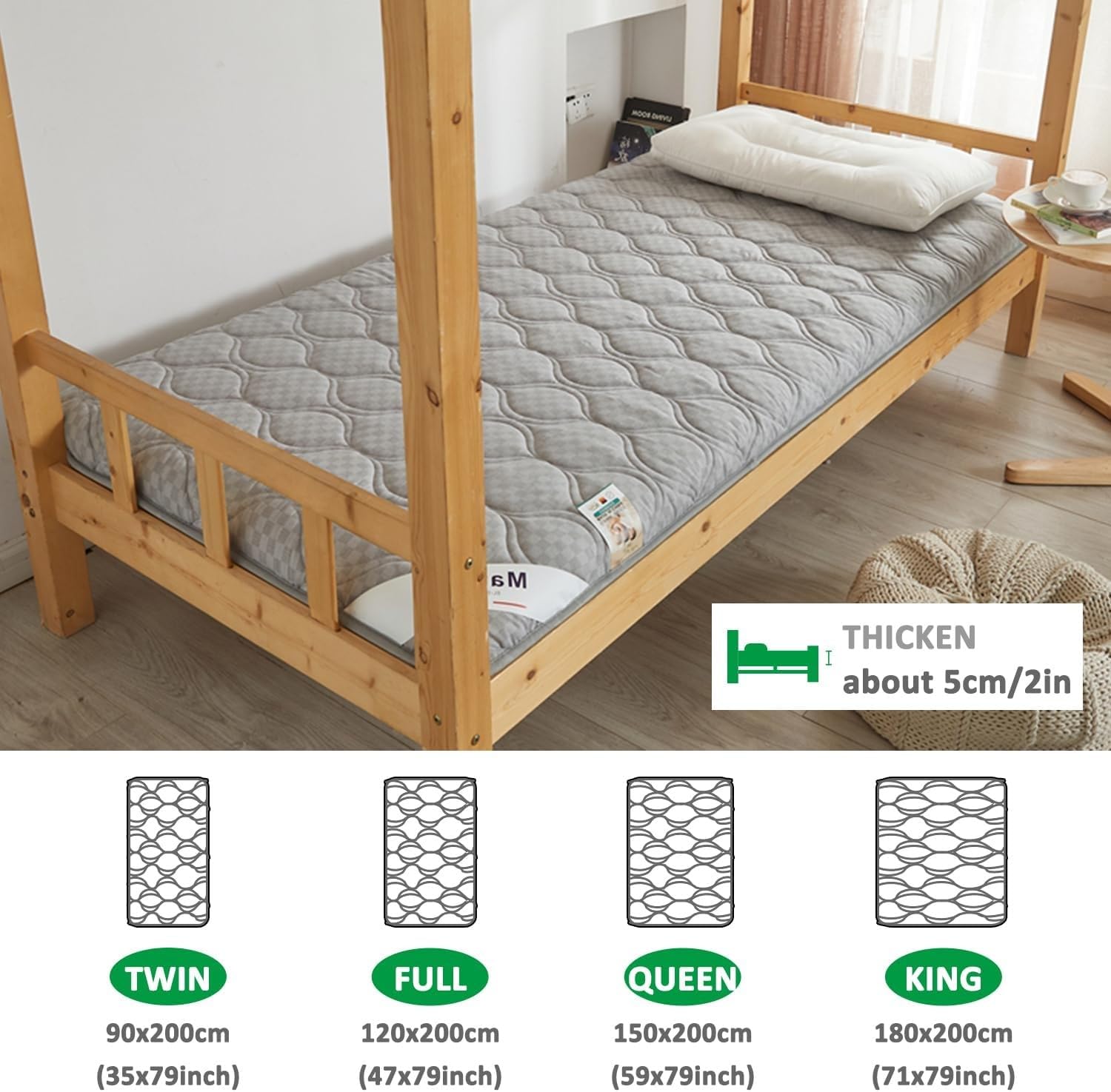 うたたみページ Amazon.com: Mattress matelas Mattress Jacquard Fabric Japanese