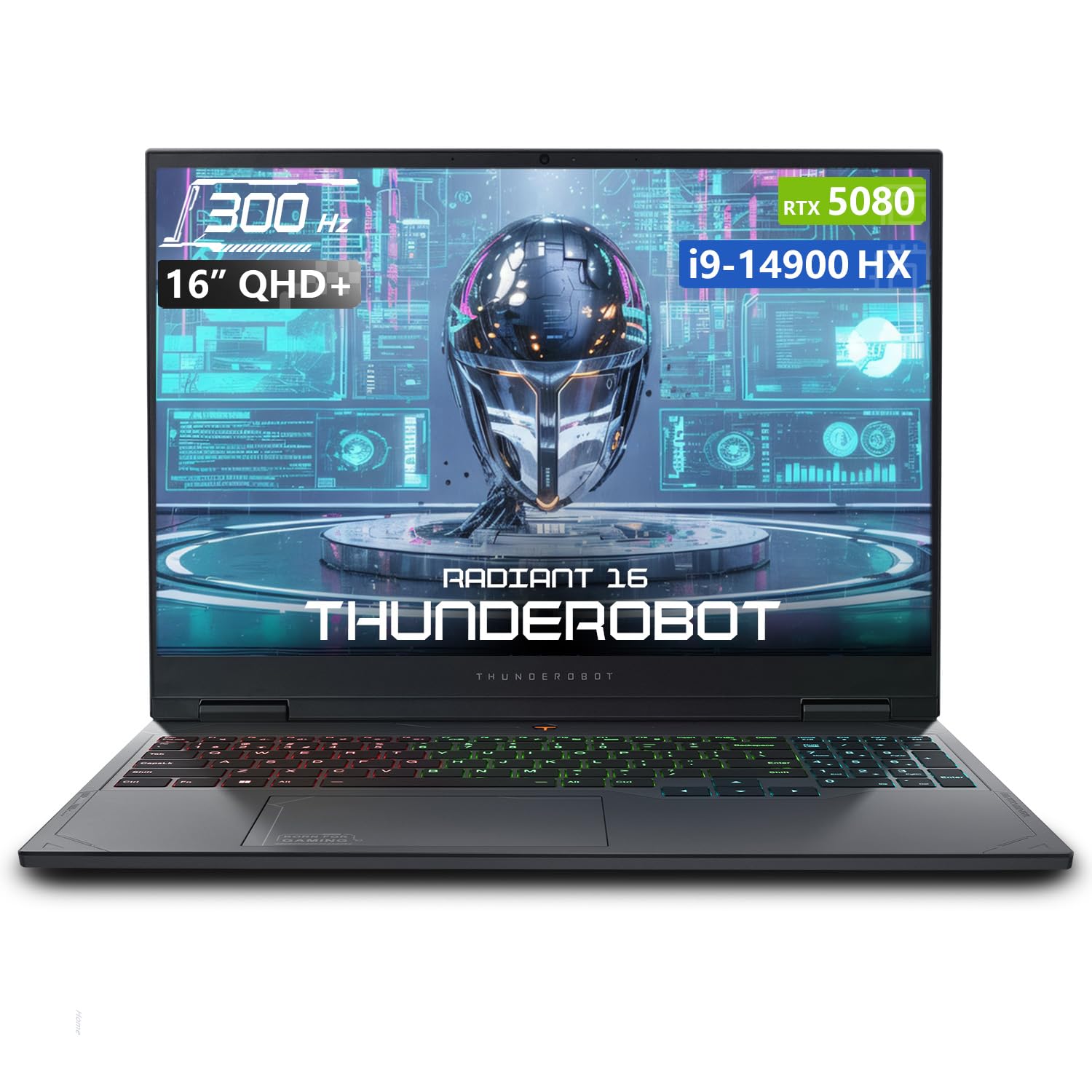 Thunderobot Radiant 16 i9 5080 2.5K Gaming Laptop | 16" QHD+ | up to 300Hz Refresh Rate | Intel Core i9-14900HX | GeForce RTX 5080 | 32GB DDR5 | 1TB
