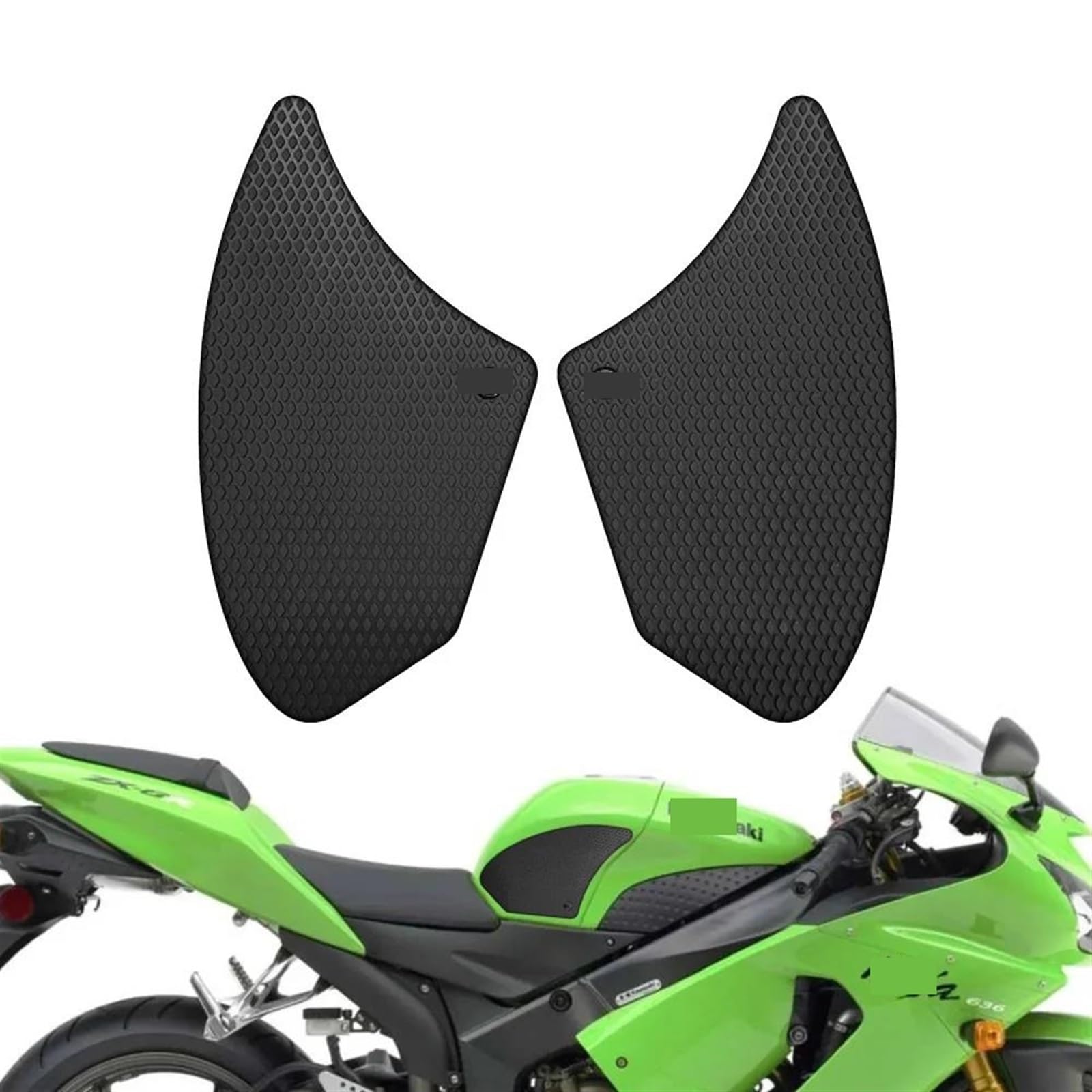 Protector Depósito Tanque Moto Almohadilla De Tracción para Tanque De Motocicleta, Antideslizante, Protector De Rodillas con Gas para Kawasaki para ZX-6R 2005 2006 Adhesivos para Motos