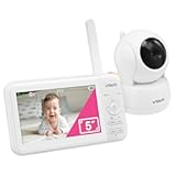 VTech Video Baby Monitor with 5" LCD Screen&comma; Up to 17Hrs Video & 31Hrs Audio Battery Life&comma; Night Vision&comma; 1000ft Range&comma; Pan-Tilt-Zoom&comma; Lullabies&comma; Soothing Sounds&comma; Temperature Sensor&comma; No WiFi&colon; 924W