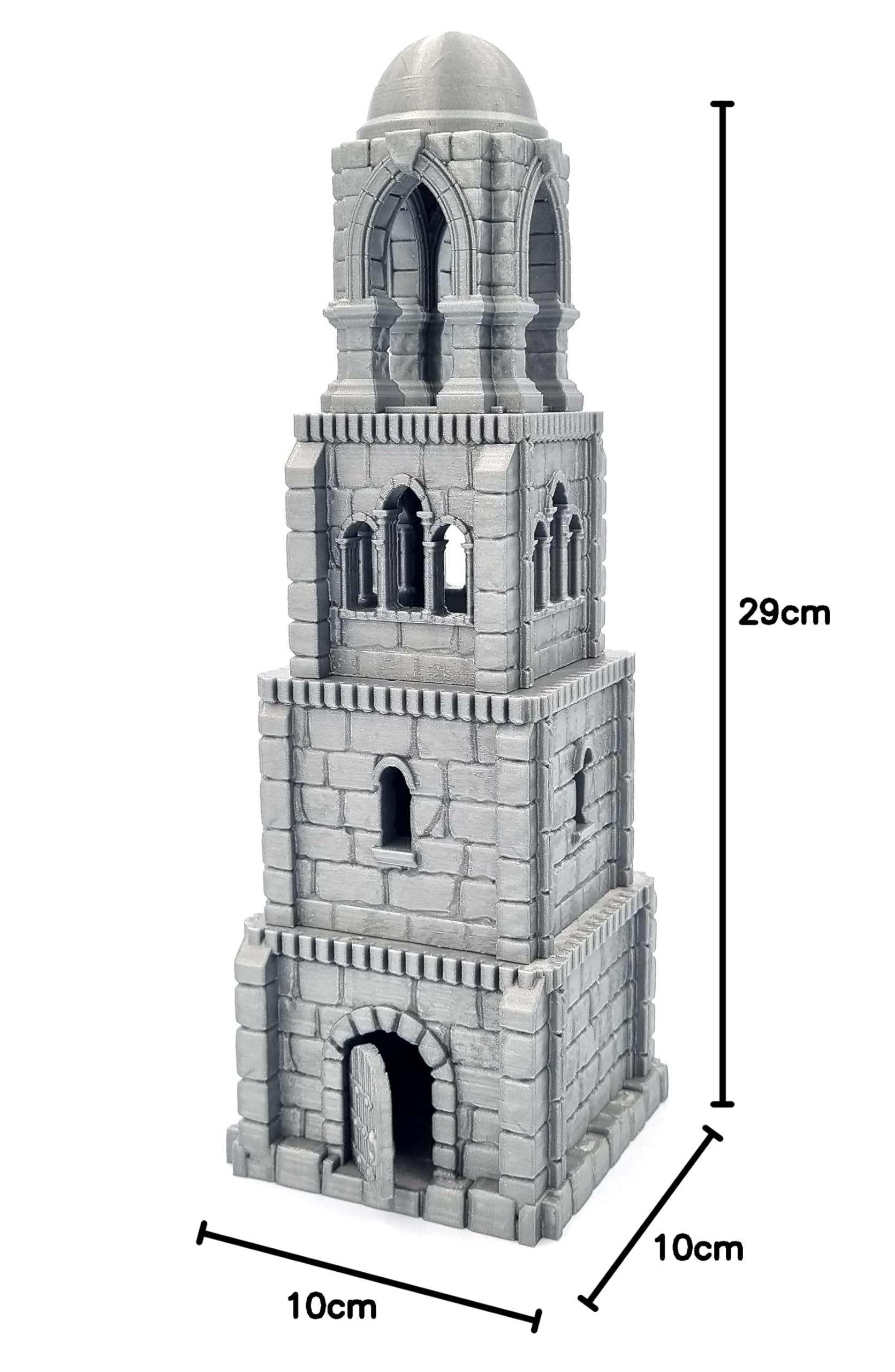 QP3D - Tour de Bataille Ruinée, Paysage de Terrain 28-32 mm pour Wargames et RPG, Accessoires DND, D&D, Jeu de Société, Impression 3D
