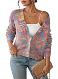 Cardigan Sweaters for Women 2025 Open Front Long Sleeve Button Down Fall Knit Lightweight Sweater