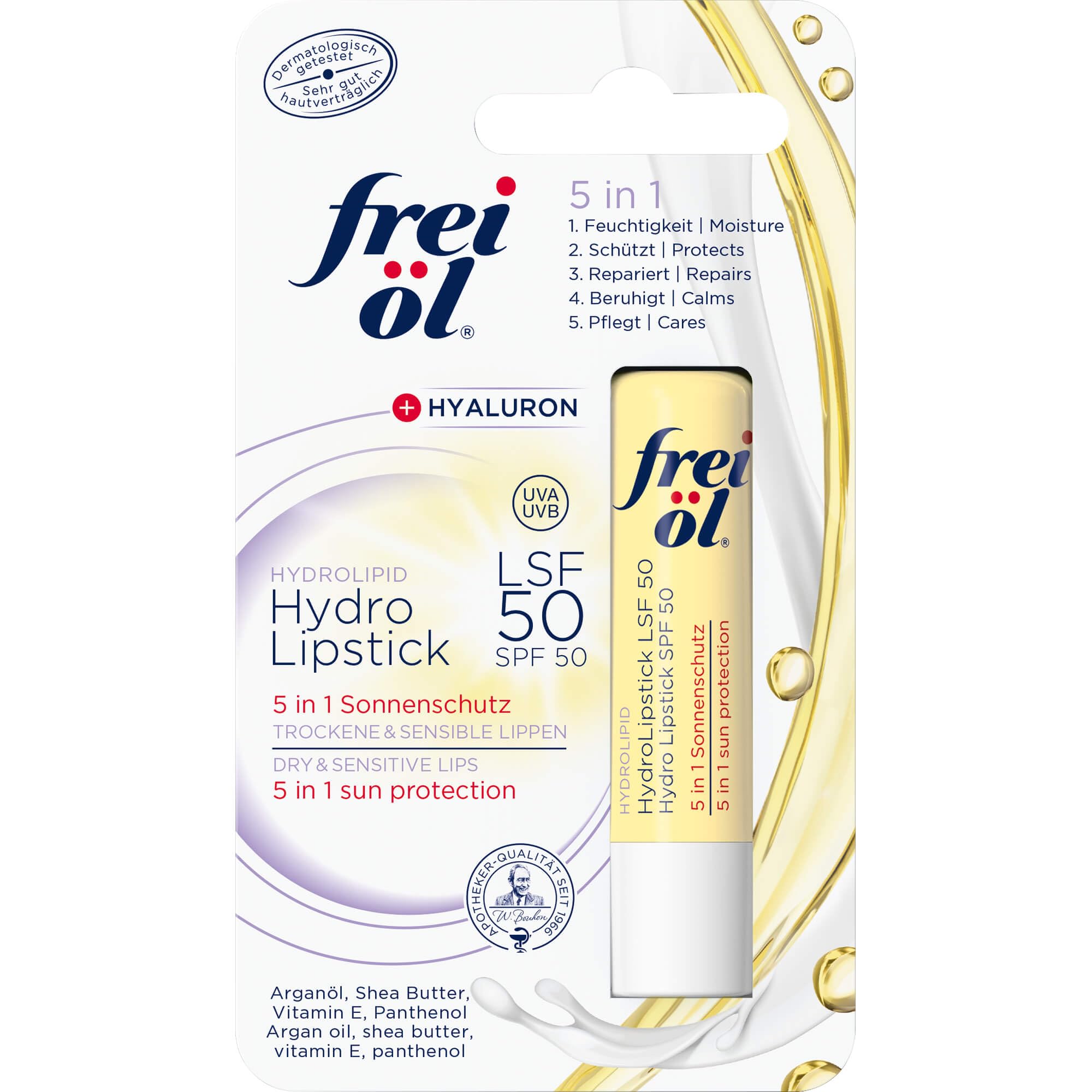 frei öl Hydrolipid HydroLipstick LSF 50, 4.5 g Pluma