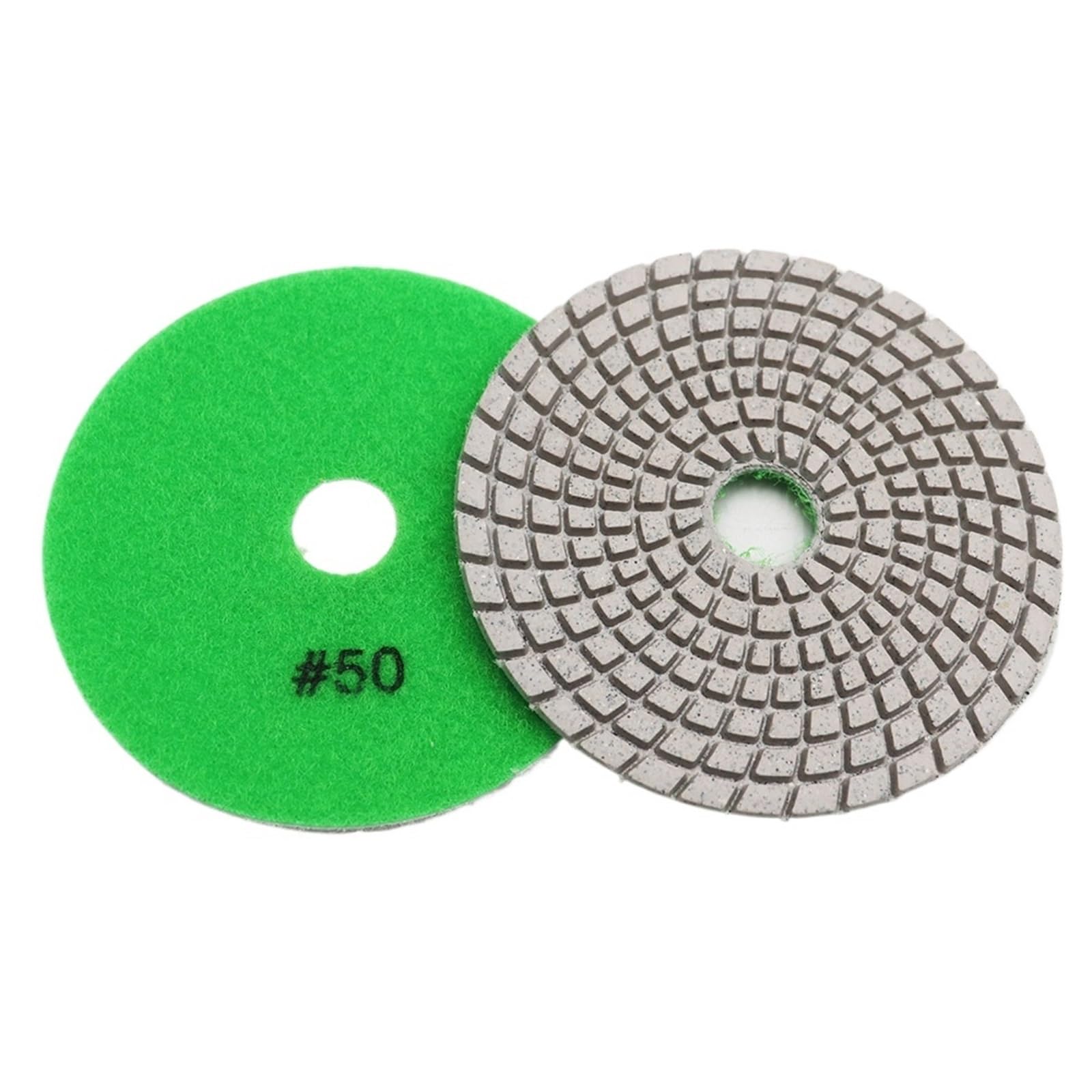 Podkładki polerskie 7 sztuk 4 "#50 diamentowe elastyczne podkładki polerskie na mokro do kamienia płytki ceramiczne białe wiązanie średnica 100mm tarcze szlifierskie