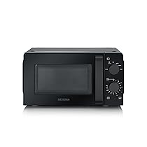 SEVERIN Forno a Microonde, 19 Litri, 700W, 6 Livelli di Potenza, 6 Programmi, Funzione Scongelamento, Timer, Libera Installazione, 44,5×36,0x24,0 cm, Nero, Inox – MW 9180