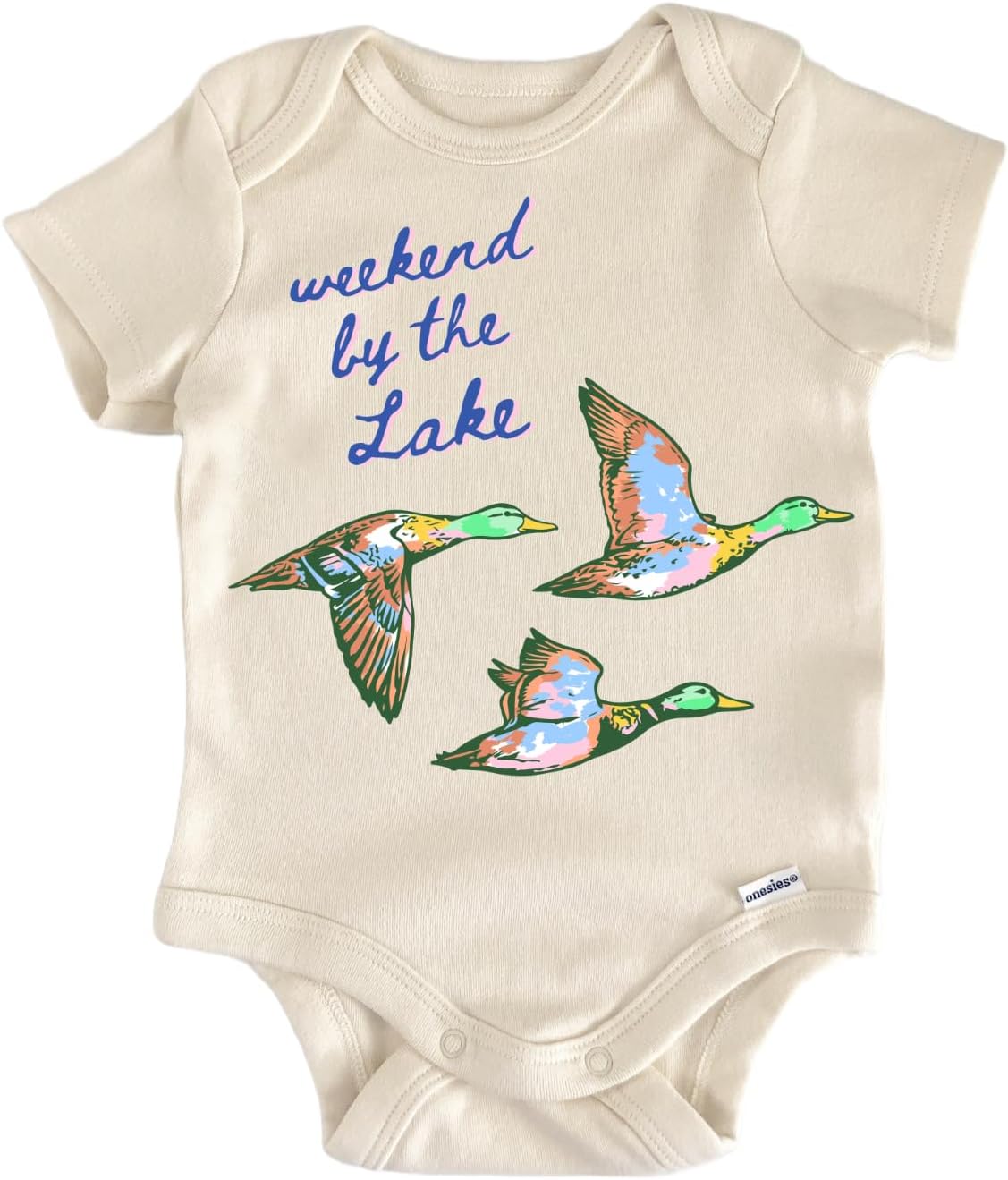 Lake Summer Duck Bird Baby Gift Baby Bodysuit